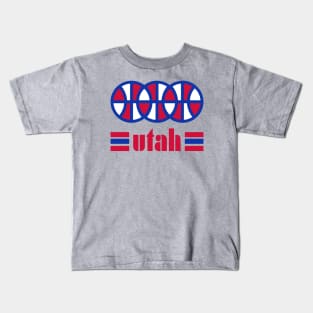 Utah Basketball - Vintage B-Ball Throwback Kids T-Shirt